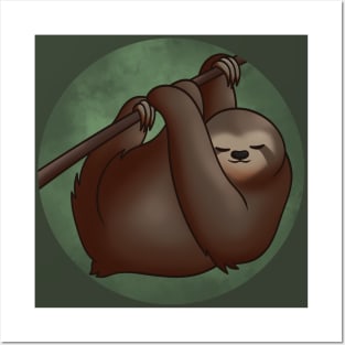 Sloth sleepy Posters and Art